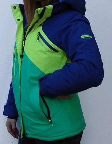 Ženska obuća: Zimska/ski jakna – žensko - Trobojni dizajn: tamnoplava, limeta i — 5