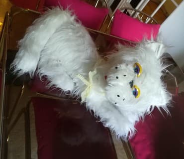 bruder igracke srbija: Velika bela čupava mačka, dužina 90 cm — 6