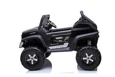 dečije sedište za auto: Mercedes Unimog 4x4 – Crni licencirani – Auto na akumulator za decu — 1