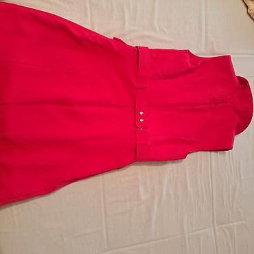 bluza sa perjem: Mantil haljina M Ženska haljina bez rukava u koralnoj boji/fluores — 2