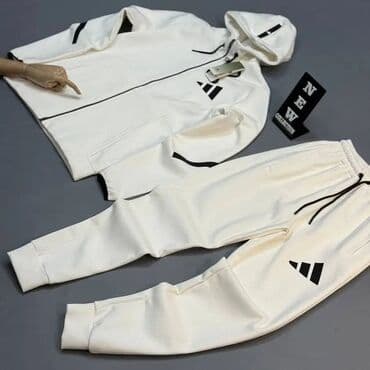 Kaputi i mantili: Muški komplet trenerke – dukserica sa kapuljačom i donji deo - Model — 4