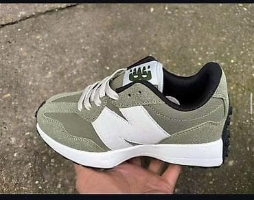 Patike – maslinasto zelene sa belim detaljima - Model: niskoprofilne