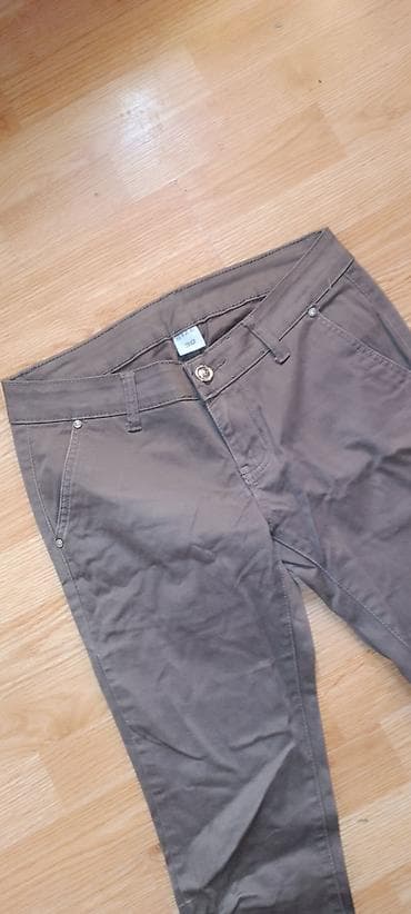 shark majice: Muške chino pantalone – braon/maslinasta nijansa - Kroj — 3