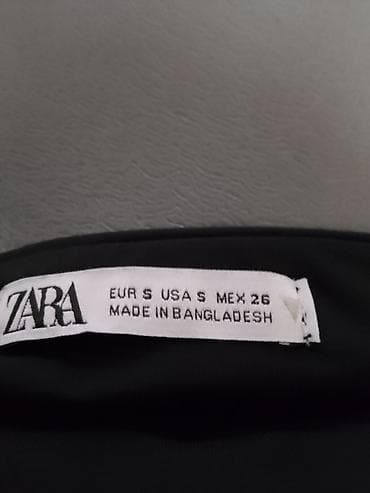 zara pantalone crne: ZARA haljina – crna, asimetrična - Model: duga haljina s jednim — 4