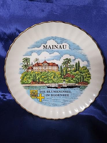 cediljka za caj: Tanjir za zid Klajber porcelan Bavarija rucni rad sa 22- om pozlatom — 7