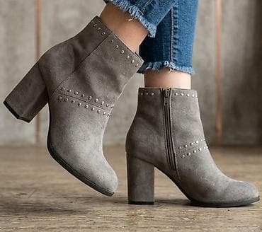 Ženske ankel čizme na blok štiklu - Materijal: meka veštačka antilop na lalafo.rs Ženske ankel čizme na blok štiklu - Materijal: meka veštačka antilop