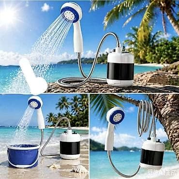 magnet za pecanje: Prenosivi tuš za kampovanje i plažu – kompaktan set sa pumpom - — 1