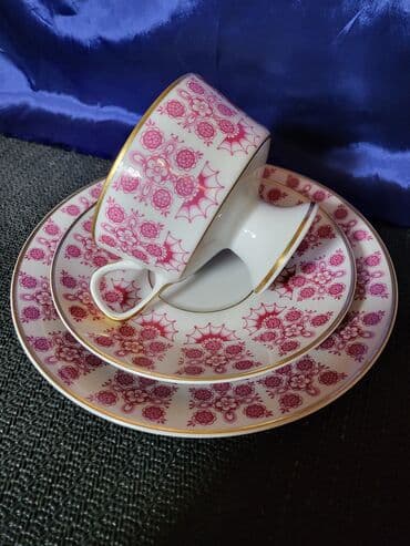 porcelanske solje za caj: Set Lichte porcelan Istocna Nemacka 70te god. Nemacki set radjen — 4
