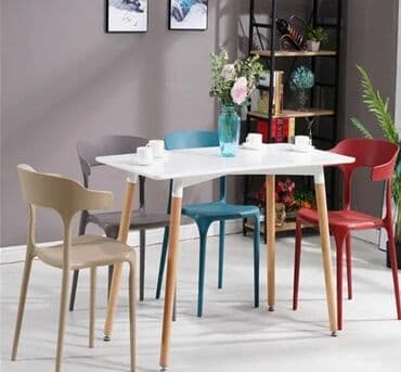 ugaona trpezarija: Trpezarijski stolovi Novo U fabrickom pakovanju! Zaobljeni uglovi, mat — 1