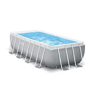 svece za vencanje: Intex bazen Prism Frame pravougaoni 400 x 200 x 122 cm – svetlo siva — 2