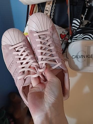 braon kožne cipele ženske: Adidas Superstar ženske patike – model ART CP9946 - Boja: puder/roze — 4