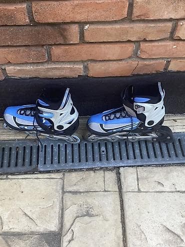 stitnici za rolere za devojcice: Roleri na 4 točka (in-line), plavo‑beli - Tip: podesivi roleri sa 4 — 2