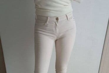 debele helanke za zimu: Stradivarius krem pantalone 36/S. Stradivarius krem pantalone — 2