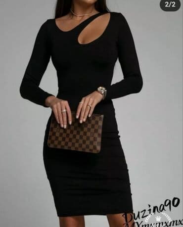 mango haljine crna gora: 2XL (EU 44), Cocktail, Long sleeves — 26