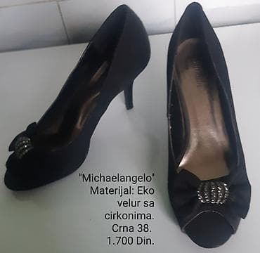 prsluk s: Crne ženske salonke od eko velura, elegantnog dizajna sa otvorenim — 1