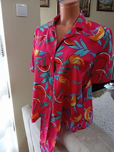 zelene sandale: Ženska letnja košulja sa kratkim rukavima i čvorom za vezivanje — 3