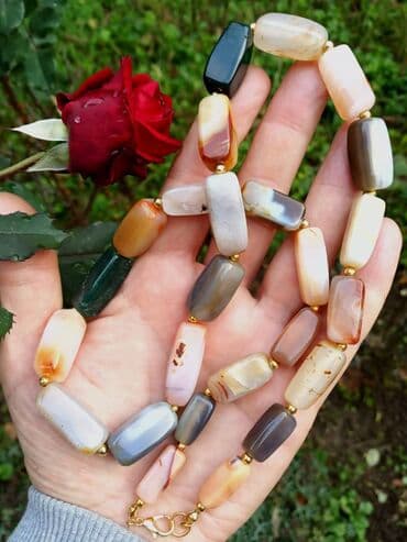 Ostali aksesoari: Ogrlica AHAT 6 Ogrlica od Ahata, poludragi kamen. Dužina-obim 73 cm — 4