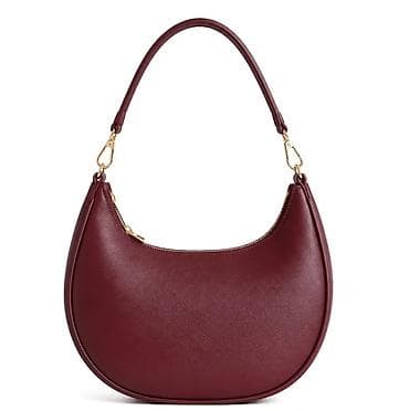 bluze na preklop: Kožna torba za rame – hobo polumesec - Elegantna silueta polumeseca — 1