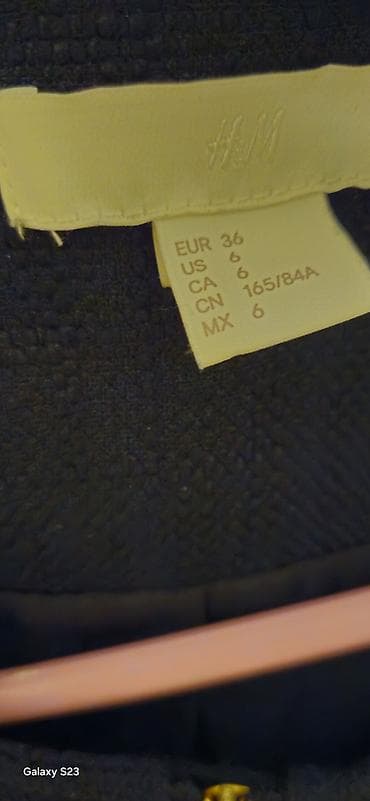 Men's Clothing: H&M ženski kaput/blejzer kaput kroja bez kragne, tamnoplave boje — 4