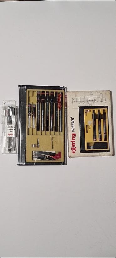 cepac za drva na benzin: • Dva pakovanja rOtring rapitografa i jedno pakovanje rOtring šestra — 1