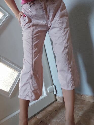 Pantalone: Puder pantaline 7/8,s,lastez u pojasu,nove,S. Amisu — 3