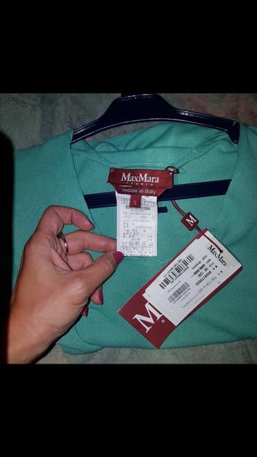 srebrni lancic sa krstom: Max Mara S (EU 36), bоја - Zelena, Kratkih rukava — 2