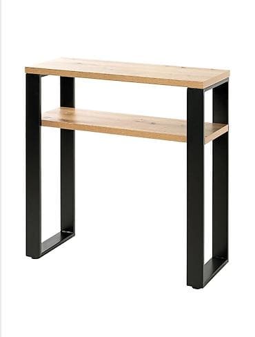 Donji delovi trenerke: Konzolni sto sa policom – industrijski dizajn - Materijali: gornja — 1