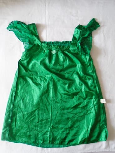 tunika boho style: S (EU 36), Svila, bоја - Zelena — 8