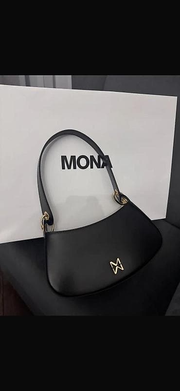 mona srbija kaiš jakna prodavnica: MONA ženska torba u crnoj boji, elegantnog i modernog poluoblog — 1