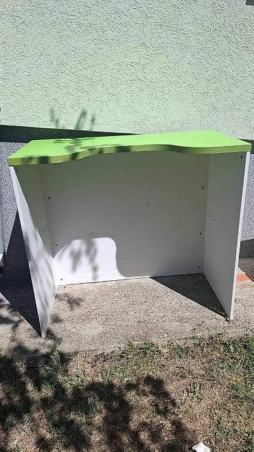 ikea kolica za odlaganje: Radni sto/šank sa talasastim izrezom – zelena — 4