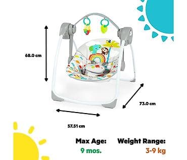 duboke cizme na pertlanje: Kids II Bright Starts ljuljaška “Playful Paradise” (Šifra proizvoda — 6