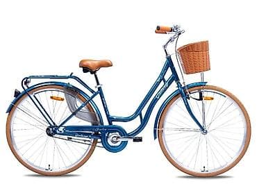 polovni el bicikli: Gradski/retro ženski bicikl sa 26" točkovima – plavi - Elegantni — 5