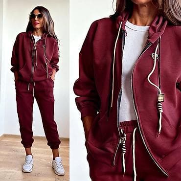 Donji delovi trenerke: 🔥Ženski komplet trenerke – duks sa rajsferšlusom i kapuljačom + donji — 1