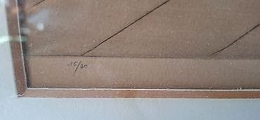 mali razanj za pilice: Grafika u okviru – numerisana i potpisana, 1973. - Tehnika: autorova — 3