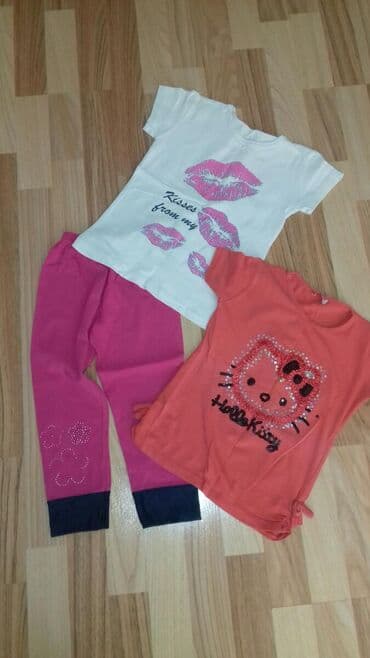 majice sa spustenim ramenom: Bundle: Leggings, T-shirts, For girls, age: 4-5 years — 1