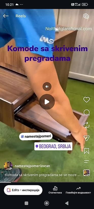 jysk ormari akcija: -Komoda  sa skrivenim pregradama se se moze izraditi od materijala kao — 5