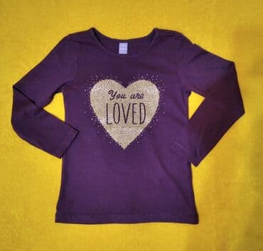 ljubičasta svečana haljina: Dopo dopo majica za devojcice Veličina 110 cm 4-5 god Kao nova realno — 3