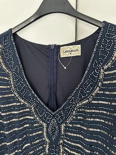 indijansko pero: LACE & BEADS haljina bez rukava, veličina M. Elegantna — 3