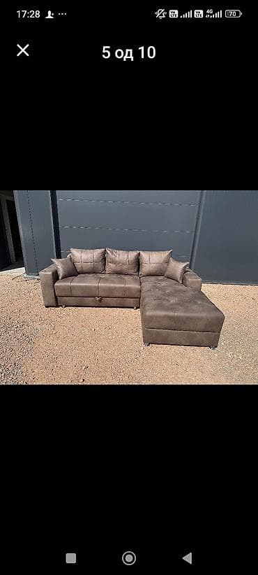 namestaj sid: Ugaona garnitura sa ležajem i prostorom za odlaganje - Moderni — 9