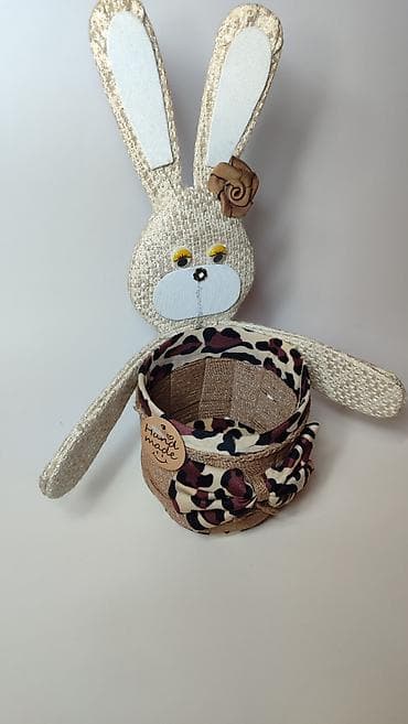 Slike i ramovi: Ručna izrada – dekorativna korpica u obliku zeke - Unikatna korpica — 3