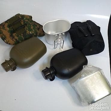 maša i meda: Vojne čuturice sa metalnom posudom za hranu — 2