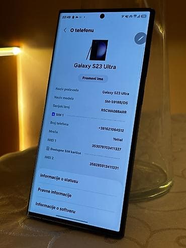 bluetooth receiver za auto: Samsung Galaxy S23 Ultra (SM‑S918B/DS) - Ekran: 6.8" Dynamic AMOLED — 2