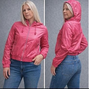 Muška obuća: Roze ženska jakna sa kapuljačom, idealna za prelazni period. Ima — 2