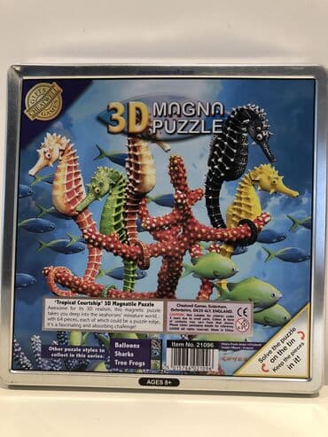 igračke od kartona: MAGNETNE 3D PUZLE, 64 kom U kutijici za koju se magnetnim 3D puzlama — 1