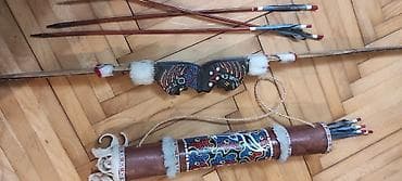 Houseplants: Dekorativni set luk i strele sa tobolcem – ručno oslikan etno motivima — 3