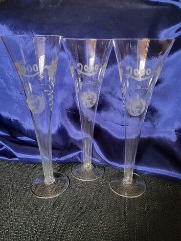 Drinking Glasses: Case za vino,kristalno staklo,rucna gravura iz 2000ih.god. Case za — 5
