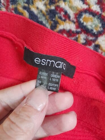 ženske tunike dugih rukava: Esmara 2XL, bоја - Crvena, Dugih rukava — 1