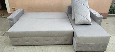 Donji delovi trenerke: Ugaona garnitura na razvlačenje – siva, sa prostorom za odlaganje - — 4