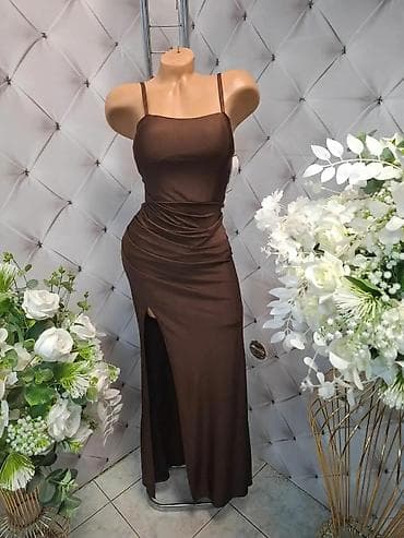 ellesse clothing: Elegantna ženska haljina midi dužine sa asimetričnim čvorom u struku — 6