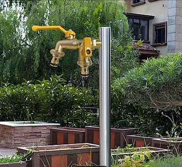 slova azbuke: Slavina za dvorište sa 2 izlaza – mesingana ✅ OPIS • Novo — 3